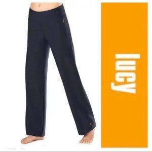 Lucy Black Everyday Relaxed Fit Wide Leg Yoga Pants M TALL